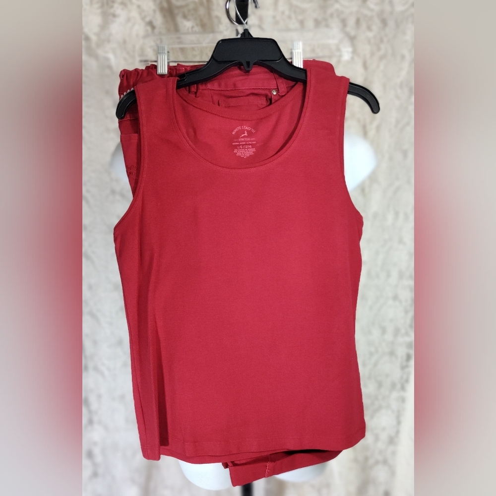 White Stag Red Fitted Tank Top Nwot